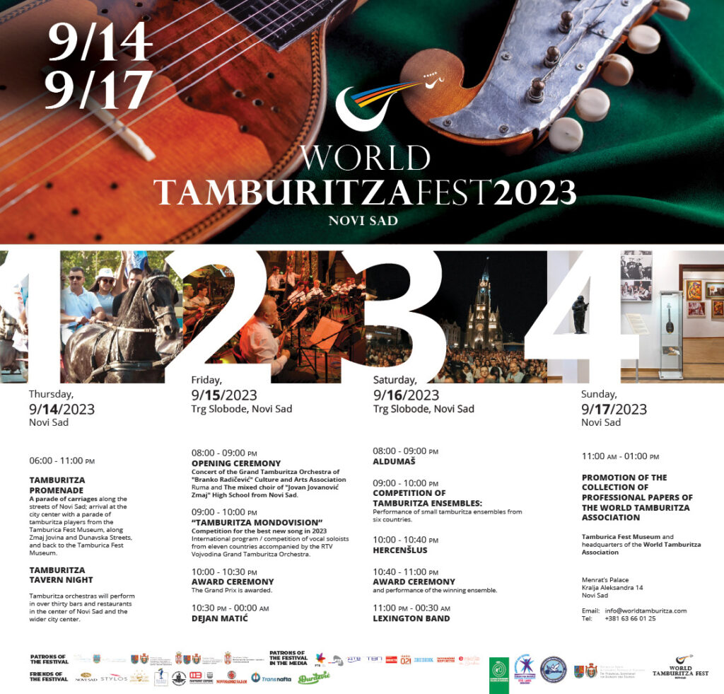 Programme Tamburica Fest 2023 Svetska Tamburaška Asocijacija